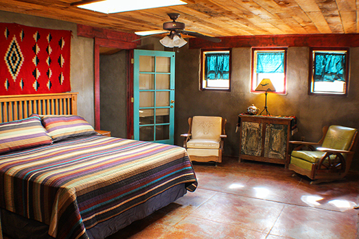 A historic guest room at Rancho de la Osa.
